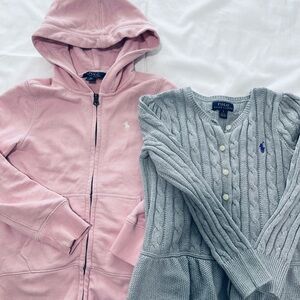 Girls Hoodie & Cardigan, Size 6/7